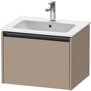 Duravit Ketho 2 wastafelonderbouwkast met 1 lade 61x48x44cm met greep antraciet Linnen mat K25062075750000