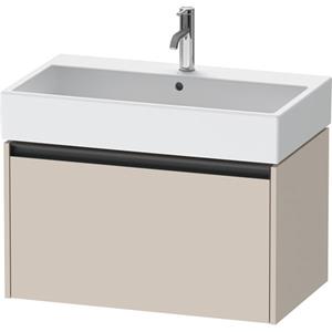 Duravit Ketho 2 wastafelonderbouwkast met 1 lade 78.4x46x44cm met greep antraciet taupe mat K25077091910000