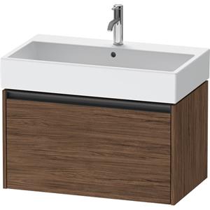 Duravit Ketho 2 wastafelonderbouwkast met 1 lade 78.4x46x44cm met greep antraciet donker noten mat K25077021210000