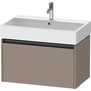 Duravit Ketho 2 wastafelonderbouwkast met 1 lade 78.4x46x44cm met greep antraciet basalt mat K25077043430000