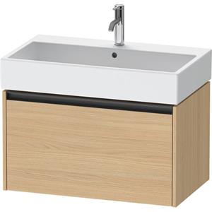 Duravit Ketho 2 wastafelonderbouwkast met 1 lade 78.4x46x44cm met greep antraciet natuur eiken mat K25077030300000