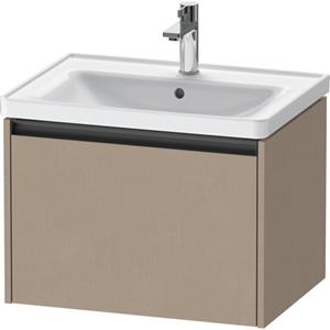 Duravit Ketho 2 wastafelonderbouwkast met 1 lade 63.4x45.5x44cm met greep antraciet Linnen mat K25082075750000