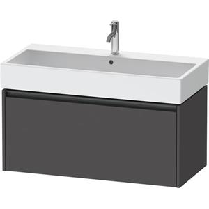 Duravit Ketho 2 wastafelonderbouwkast met 1 lade 98.4x46x44cm met greep antraciet grafiet mat K25078049490000