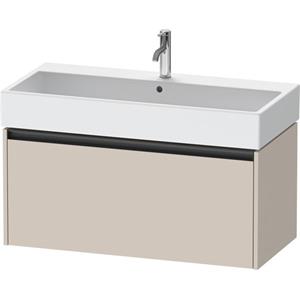 Duravit Ketho 2 wastafelonderbouwkast met 1 lade 98.4x46x44cm met greep antraciet taupe mat K25078091910000