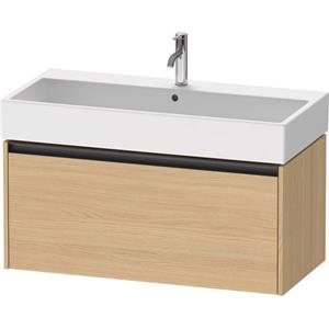 Duravit Ketho 2 wastafelonderbouwkast met 1 lade 98.4x46x44cm met greep antraciet natuur eiken mat K25078030300000