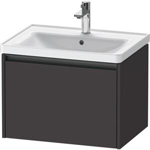 Duravit Ketho 2 wastafelonderbouwkast met 1 lade 63.4x45.5x44cm met greep antraciet grafiet supermat K25082080800000