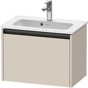 Duravit Ketho 2 wastafelonderbouwkast met 1 lade 61x39x44cm met greep antraciet taupe supermat K25055083830000