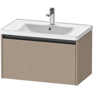 Duravit Ketho 2 wastafelonderbouwkast met 1 lade 78.4x45.5x44cm met greep antraciet Linnen mat K25083075750000