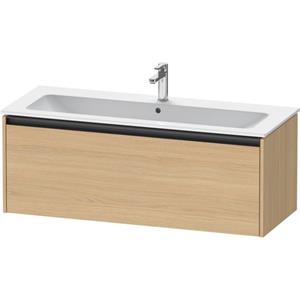 Duravit Ketho 2 wastafelonderbouwkast met 1 lade voor enkele wastafel 121x48x44cm met greep antraciet natuur eiken mat K25065030300000