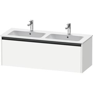 Duravit Ketho 2 wastafelonderbouwkast met 1 lade voor dubbele wastafel 128x48x44cm met greep antraciet wit mat K25066018180000