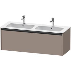 Duravit Ketho 2 wastafelonderbouwkast met 1 lade voor dubbele wastafel 128x48x44cm met greep antraciet basalt mat K25066043430000