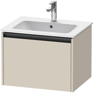 Duravit Ketho 2 wastafelonderbouwkast met 1 lade 61x48x44cm met greep antraciet taupe supermat K25062083830000