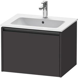 Duravit Ketho 2 wastafelonderbouwkast met 1 lade 61x48x44cm met greep antraciet grafiet supermat K25062080800000