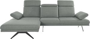 Inosign Ecksofa Trivento, Mit Sitztiefenverstellung, Armteil und Kopfteil-Verstellung, Bogenfuß, B/T/H: 290/187/88 cm