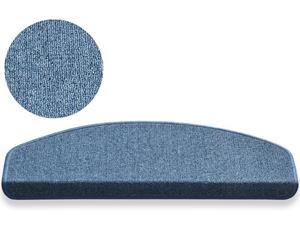 Matches21 HOME & HOBBY Fußmatte »Stufenmatte Treppenmatte Stufenteppich einfarbig 65 cm Jeans Blau«, , rechteckig, Höhe 5 mm