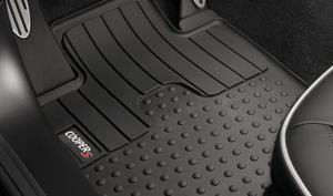 BMW Fußmatte »MINI Satz Allwettermatten vorne mit Cooper S Logo für R55 R56 R57 R58 R59 ab Baujahr 07/2011«, 
