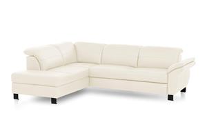 Exxpo - Sofa Fashion Ecksofa, inklusive Kopfteilverstellung,wahlweise Bettfunktion und Bettkasten, eleganter schwarzer Fuß