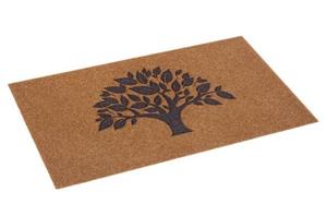 Teppich Boss Fußmatte »Fußmatte Baum, , Höhe 10 mm, In/- Outdoor geeignet, Kokos-Optik, Kokos Look, Blätter Motiv, Rutschfest, Robust, Pflegeleicht«, 