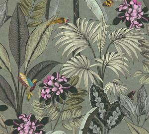 A.S. Création Vliestapete »PintWalls Dschungeltapete Floral«, glatt, matt, (1 St), Blätter Bunt