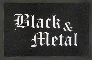 Rockbites Fußmatte » - Fußmatte Black & Metal Schwarz Weiß Nr.169 (100828) Türmatte«, 