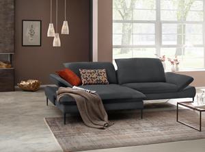 W.Schillig Ecksofa enjoy&MORE, mit Sitztiefenverstellung, Füße schwarz pulverbeschichtet, Breite 294 cm