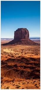 Wallario Türtapete »Monument Valley unter blauem Himmel«, glatt, ohne Struktur