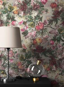 Newroom Vliestapete, Blumentapete Grau Bunt Wallpaper Floral Blumen Tapete Pflanzen Wohnzimmer Schlafzimmer Büro Flur