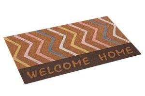 Fußmatte Fußmatte Welcome Home In- / Outdoor Kokos Optik braun bunt, Teppich Boss, rechteckig, Höhe: 10 mm