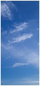 Wallario Türtapete »Blauer Himmel mit vereinzelten Wolken«, glatt, ohne Struktur
