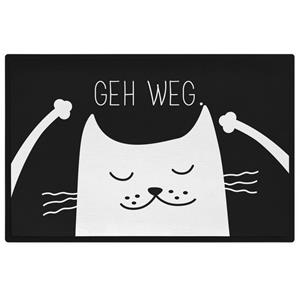 Trendation Fußmatte »Katzen Fußmatte Geschenk mit Spruch Geh Weg Katzenbesitzer Geschenkide«, 