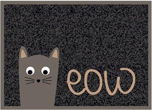 Matches21 HOME & HOBBY Fußmatte »Fußmatte Katze Meow Miau Comic braun 50x70 cm«, , rechteckig, Höhe 5 mm