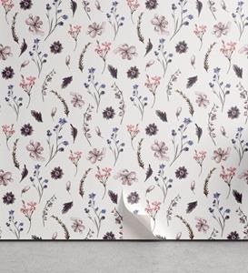Abakuhaus Vinyltapete »selbstklebendes Wohnzimmer Küchenakzent«, Aquarell Vintage Blumenmotiv