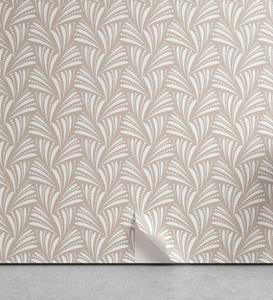 Abakuhaus Vinyltapete »selbstklebendes Wohnzimmer Küchenakzent«, Art Deco Seashell Inspiriert Stripes