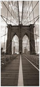 Wallario Türtapete »Brooklyn Bridge in New York«, glatt, ohne Struktur