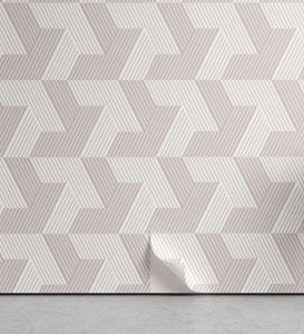 Abakuhaus Vinyltapete »selbstklebendes Wohnzimmer Küchenakzent«, Modern Diagonal Stripes Graustufen