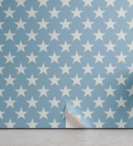 Abakuhaus Vinyltapete »selbstklebendes Wohnzimmer Küchenakzent«, Gedämpfte Farben Einfache gestreifte Sterne