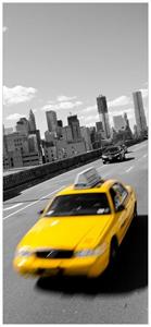 Wallario Türtapete »New York Yellow Taxi II«, glatt, ohne Struktur