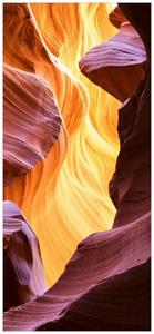 Wallario Türtapete »Schlucht aus Sandstein in Arizona Antelope Canyon«, glatt, ohne Struktur