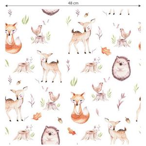 K&L WALL ART Mustertapete »Kinderzimmer Vliestapete Baby Reh Fuchs Waldtiere Natur Mustertapete«, Waldfreunde Tapete