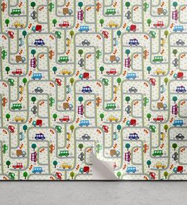 Abakuhaus Vinyltapete »selbstklebendes Wohnzimmer Küchenakzent«, Autos Kinder, die auf Verkehr