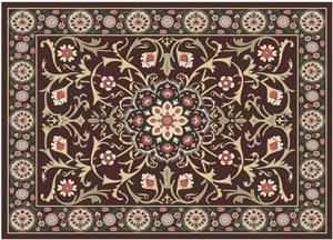 Matches21 HOME & HOBBY Fußmatte »Fußmatte Perser Blüten Mandala braun 50x70 cm«, , rechteckig, Höhe 5 mm