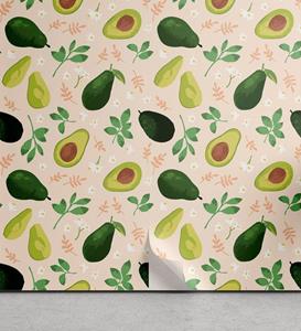 Abakuhaus Vinyltapete »selbstklebendes Wohnzimmer Küchenakzent«, Avocado Seedy ganze Scheiben geschnitten Obst