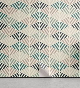 Abakuhaus Vinyltapete »selbstklebendes Wohnzimmer Küchenakzent«, Gedeckte Farben Streifen-Design Forming