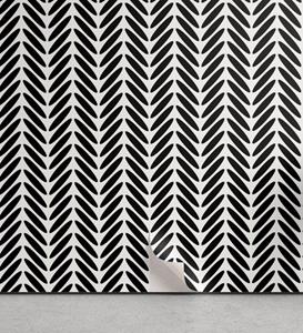 Abakuhaus Vinyltapete »selbstklebendes Wohnzimmer Küchenakzent«, Winkel Klassische Monochrome Chevron