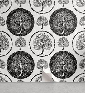 Abakuhaus Vinyltapete »selbstklebendes Wohnzimmer Küchenakzent«, Baum des Lebens Grunge Stil Design