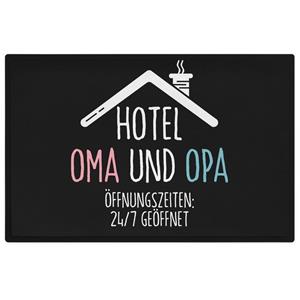 Trendation Fußmatte »Hotel Oma und Opa Fußmatte Geschenk Pension 24/7 Geöffnet Fußabtreter«, 