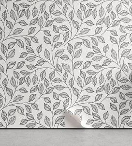 Abakuhaus Vinyltapete »selbstklebendes Wohnzimmer Küchenakzent«, Blätter Monochrome Floral Rustic