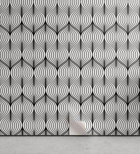 Abakuhaus Vinyltapete »selbstklebendes Wohnzimmer Küchenakzent«, Geometrisch Abstrakte Fliese gewellte Linien