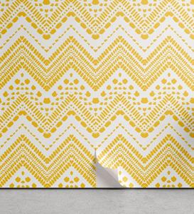 Abakuhaus Vinyltapete »selbstklebendes Wohnzimmer Küchenakzent«, Yellow Chevron Aztec Muster