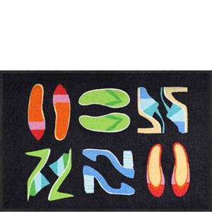 Salonloewe Fußmatte » SHOES COLLECTION BLACK Fußmatte Wohnmatte 50 x 75 cm«, , Rechteckig, Höhe 7 mm, In- und Outdoor, waschbar bei 40° Grad in der Waschmasch